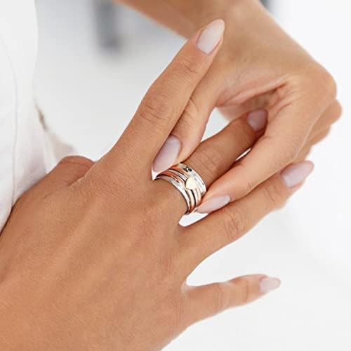 טבעת סגסוגת טבעת ספינר סופרת טבעת טבעת לנשים עם טבעות טבעות נחושת להקות חרדה מדיטציה טבעת מתנה ליום הולדת למתנות הטובות שלה