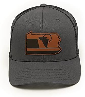 מייצג / פנסילבניה עור תיקון כובע / נהג משאית סנאפבק כובע / מדינת גאווה / הרשות שורשים מזכרות / חיצוני ללבוש