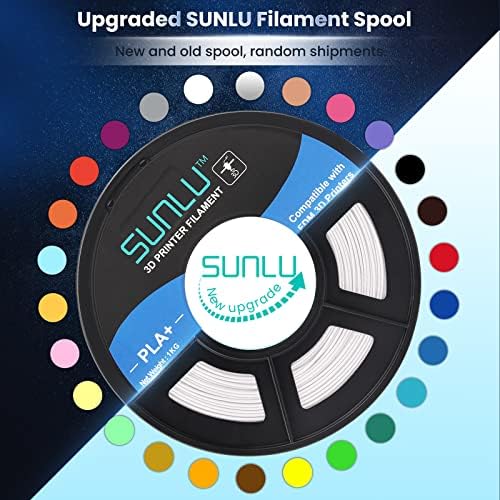 SUNLU 3D מדפסת נימה נימה PLA בתוספת 1.75 ממ, SUNLU פצע מסודר PLA נימה 1.75 ממ PRO, PLA + נימה לרוב מדפסת ה- FDM 3D, דיוק