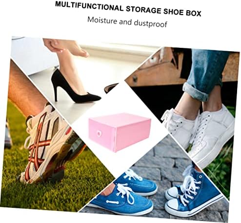 ZERODEKO 6 יחידות תיבת נעליים תיבת נעליים מיכלי קופסאות אחסון עם מכסים תיבת תצוגה ברורה מארגן אחסון מארגן אחסון נעליים