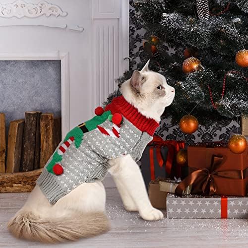 סוודרים של כלבי חג המולד של שריפט, בגדי כלבים לחג המולד לכלבים קטנים, סוודרים לחיות מחמד לכלבים קטנים, סוודרים