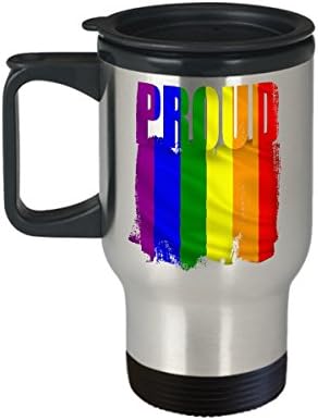 גאווה גאווה דגל מצעד קשת LGBTQ ספל נסיעות נירוסטה להטבים