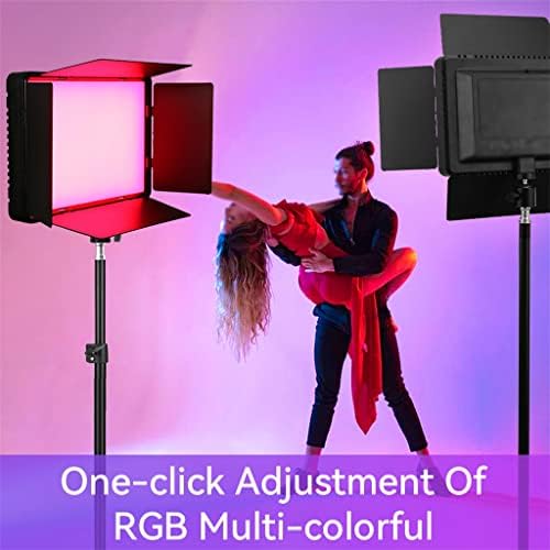 SDFGH RGB LED וידאו וידאו צילום אור 0-360 ° בצבע מלא מילוי תאורה לוח מנורת CRI95+ 3000-6500K לצילום סטרימינג בשידור