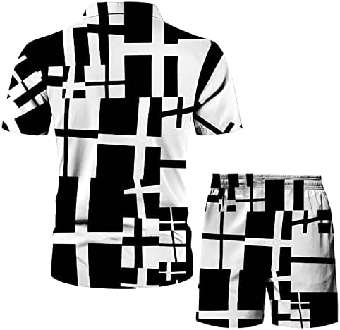 חולצה הוואי של 4 ז'הוזי ותלבושות חופשה קצרות של שני חלקים מגדירה כפתור מזדמן במורד חליפות פרחים חוף חליפות