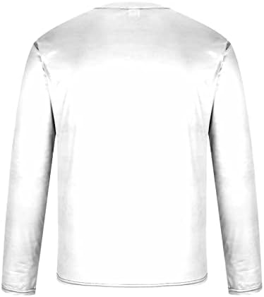 חולצת טריקו שרוול ארוך של גברים אופנה 3D הדפס מצחיק סוודר חג המולד מכוער צוואר עגול חולצות חולצות חולצות חולצות