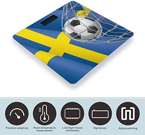 כדורגל המטרה ושוודיה דגל משקל בקנה מידה חכם דיגיטלי בקנה מידה אמבטיה בקנה מידה לבית שינה