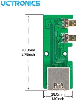 UCTRONICS 4 Pack Micro HDMI ל- HDMI מתאם לוחות עבור Raspberry Pi 4 Model B