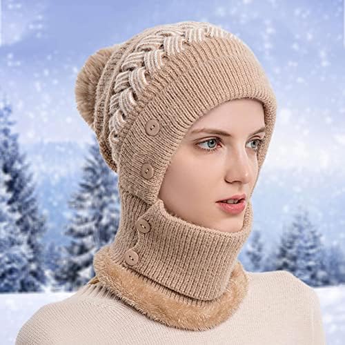 הוד חורף מסכת קר הוכחה כובע ביב חיצוני קר הוכחה חם כובע סקי פנים כיסויי ראש רכיבה משולב נשים כובעי טרופר