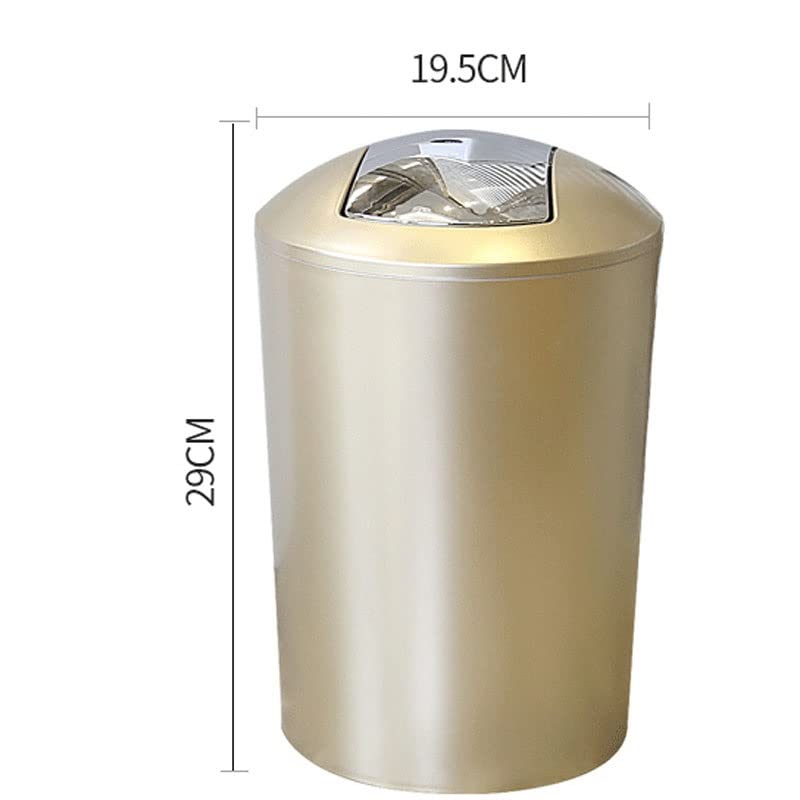 Genigw Golden Shake Lid זבל פלסטיק פחית לשירותים במטבח