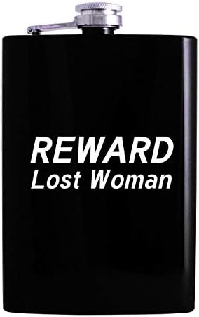 תגמול: אישה אבודה-בקבוק שתיית אלכוהול היפ 8 עוז, שחור