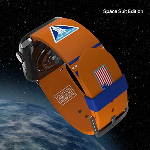 סט נאסא - מעבורת חלל וחליפות חלל להקות Smartwatch - מורשות רשמית, תואמות לכל גודל וסדרה של Apple Watch