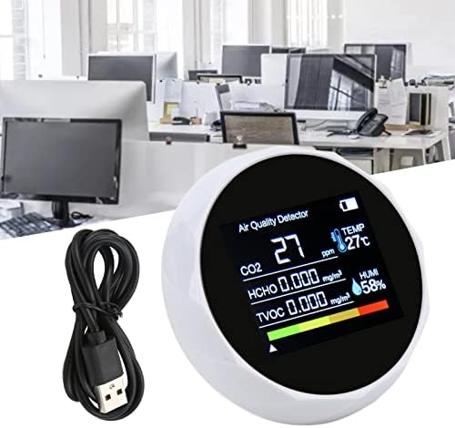 צג איכות אוויר, בודק לחות טמפרטורה חוסך מקום דיגיטלי עם כבל נתוני USB למשרד לסלון