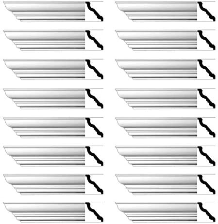 אספקת השיפוץ כרכוב לבן עיצוב האבריל לבן 16 חלקים בסך הכל 1504 אורך