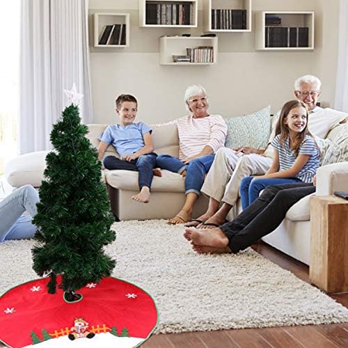שטיח אזור אדום דו -שיט 1 יח 'חצאית עץ חג המולד חצאית שלג דקורטיבי חצאית עץ חג המולד בדים עץ חג המולד עץ חג המולד