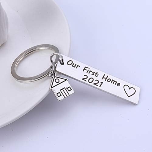 סוימיס זוגות מתנות זוגות מתנות קישוט מתנות 2 יחידות 2021 חדש בית מפתח טבעת שלנו ראשון בית מחזיק מפתחות חדש בית בעלי מחזיק