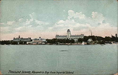 מפרץ אלכסנדריה מ האי הקיסרי אלף האיים, ניו יורק ניו יורק גלויה עתיקה מקורית