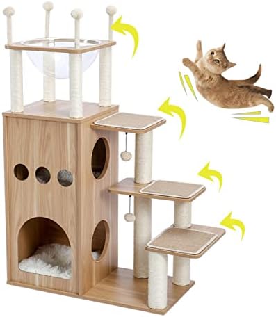 טוטו גדול חתול עץ דירה עם סיסל מגרד הודעות בתי ערסל חתול מגדל ריהוט קיטי פעילות מרכז חתלתול לשחק בית