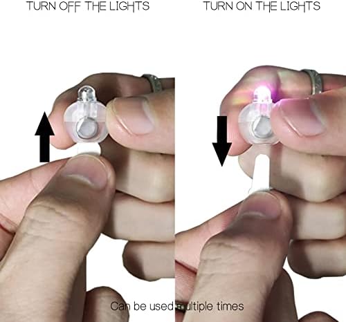 50pc אורות בלון LED Mutilcolor אורות מיני, זמן המתנה ארוך נורות LED אטומות למים לבלונים, מנורת LED עגולה LED בלונים מדליקים