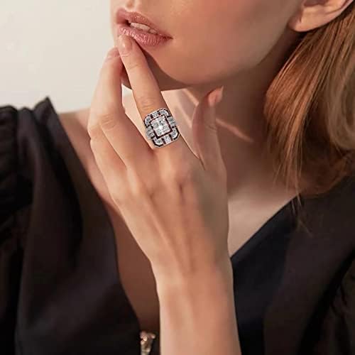 2023 חדש יוקרה מלא יהלומי אגס צורת טבעת תכשיטי יום הולדת הצעת כלה אירוסין מסיבת טבעת גודל 8 טבעות לנשים
