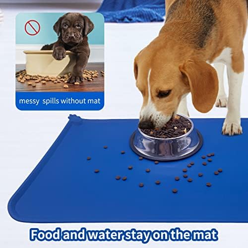 מחצלת כלב מזון ומים, סיליקון כלב חתול מזון מחצלות עבור רצפות, עמיד למים לחיות מחמד האכלת מחצלות כרית החלקה כלב