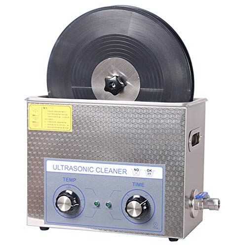 חדשנסה 6 ליטר נירוסטה מנקה תקליטי ויניל קולי דיסק / מכונת כביסה לדיסק, 4 יחידות פעם אחת, 0 ~ 30 דקות ו-20