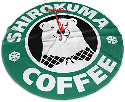 Lveshop Shirokuma קפה עץ חג המולד חצאית יוקרה עגול עגול מקורה חיצוני כפרי חג המולד עץ עץ קישוטי חג （30 /36 /48 שלושה
