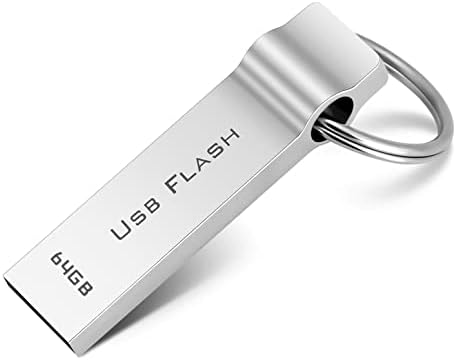 Wedcook USB כונן הבזק 64 ג'יגה -בייט אטום אבק אטום מקל זיכרון נייד כונן USB נייד כונן פלאש מתכת 64 ג'יגה