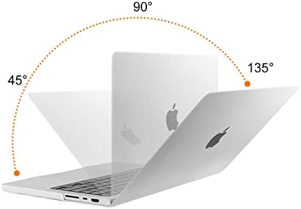 Mosiso תואם ל- MacBook Pro 14 אינץ 'מארז 2023 2022 2021 שחרור M2 A2779 A2442 M1 שבב עם מזהה מגע, מרקם סיבי פחמן מפלסטיק