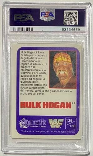 Hulk Hogan 1991 Merlin WWF 129 PSA/DNA CERT AUTO אותנטי 10 63134659 - כרטיסי היאבקות עם חתימה
