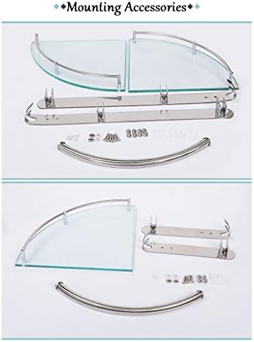 ERDDCBB מדף אמבטיה מדף קיר רכוב על לוח מחיצות מזכוכית מזג לכלי אחסון אמבטיה בסגנון אמבטיה 5 סגנונות מדף אמבטיה