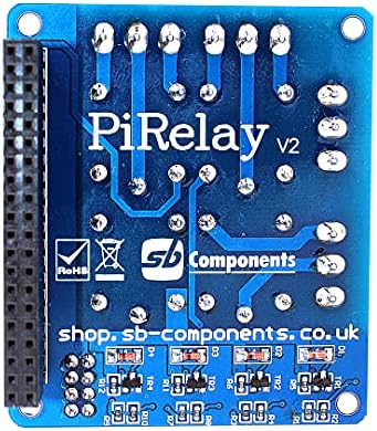 לוח הרחבה של Pirelay עבור Raspberry Pi Raspberry Pi A+/B+/2B/3B/3B+עומס עד 240VAC/7A, 125VDC/10A על ידי רכיבי SB