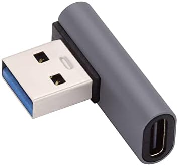 NFHK USB-C סוג C פרופיל נמוך פרופיל נמוך 90 מעלות נותרו זווית ל- USB 3.0 מתאם נתונים גברי לשולחן העבודה הנייד