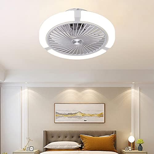 Cutyz מאוורר תקרה אור עם שלט רחוק LED לעומק חדר שינה מעריץ תקרה קטן עם אור 3 מהירויות עם טיימר אורות תקרת