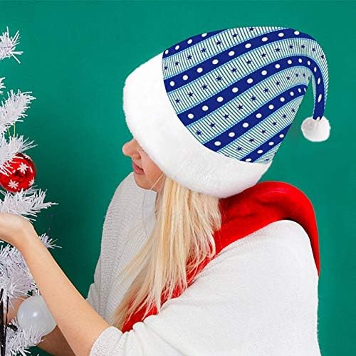 חג המולד סנטה כובע, גרפיקה פס חג המולד חג כובע למבוגרים, יוניסקס נוחות חג המולד כובעי לשנה חדשה חגיגי תלבושות