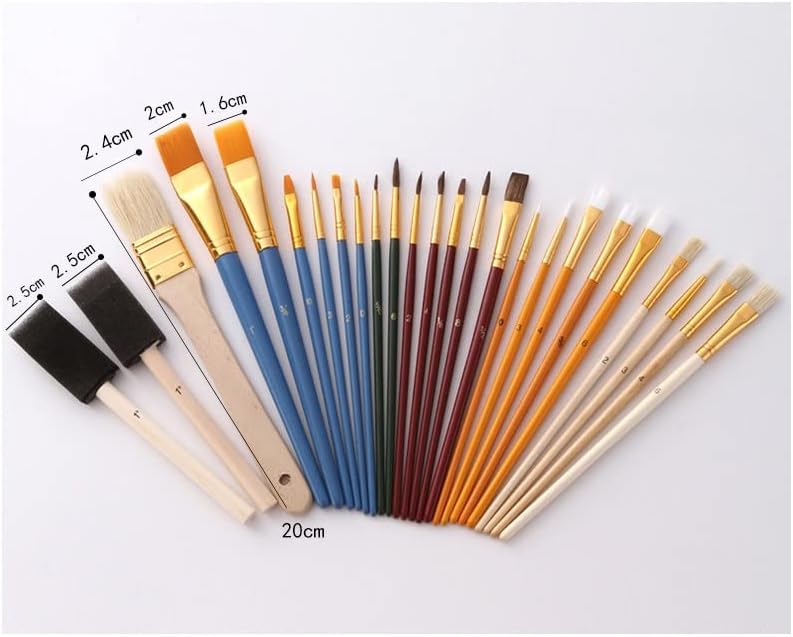 BBSJ מברשת מיניאטורה עט עט ניילון מברשת שיער שמן מקצועי צבעי מים