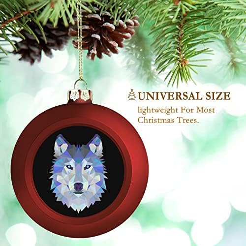 זאב גיאומטרי כדורי חג המולד 2.4 עץ חג המולד קישוטים לקישוטים למסיבת חג