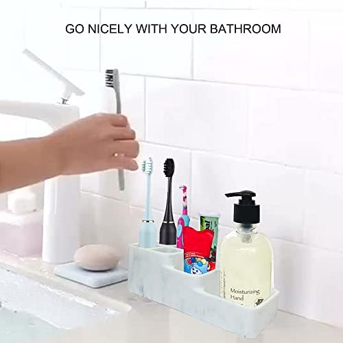 מחזיקי מברשת שיניים של HowMax לחדרי אמבטיה מחזיק מברשת איפור מקלחת לבנה מחזיק שיניים מחזיק מברשת שיניים חשמלית מחזיק שיניים