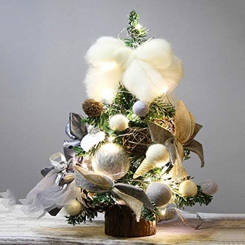 עץ חג המולד של שולחן הדולפליי, עם אורות מיני עם סיבים אופטיים לקישוט חתונה למסיבה -20x45 סמ