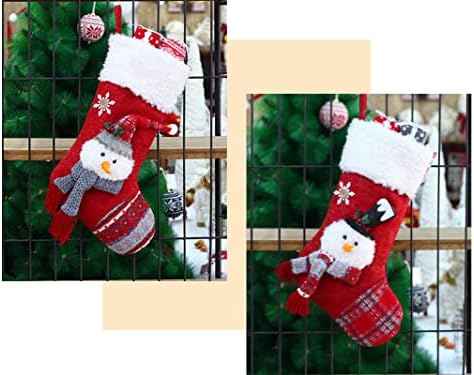 אטוקו חג המולד גרבי מתנת תיק קישוט אבזרי חג המולד שלג מתנת תיק סוכריות תיק חג המולד דקורטיבי גרבי תליון שחור מגבעת
