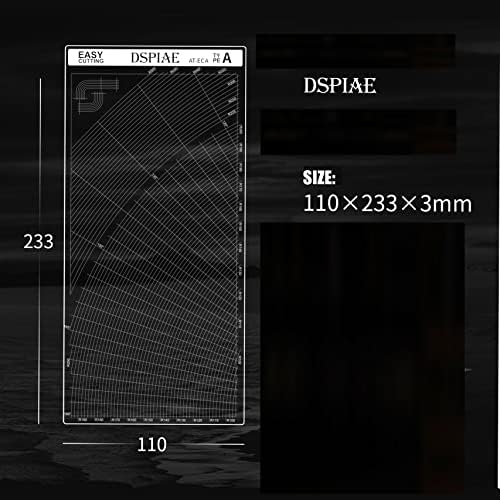 מחצלת קלטת מיסוך DSPIAE מחצלת עיצוב דו צדדי כפול דגם כלים לבניית צלחת חיתוך - מצולע