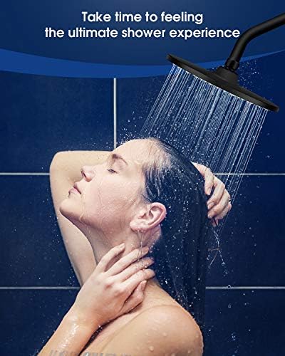ראש מקלחת גשם vmasstone 9 אינץ 'ראש מקלחת בלחץ גבוה - התקנה בחינם - עם משטחי ריסוס גדולים ו -200 חרירים לחוויית מקלחת עדינה