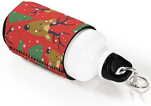 יכול שרוולים קירור יותר יכול לשותף לפחים ובקבוקים מבודדים צבי חג מולד על הדפס אדום PVC אלסטי לשימוש חוזר