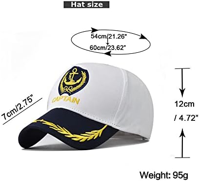 גודבס קפטן כובע בייסבול כובעי ימי ימי סיילור חיל הים כובעים, מתכוונן קפטן שיט בייסבול כובעים