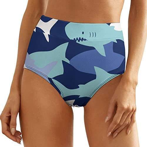 הסוואה דפוס עם חמוד כרישים מלא כיסוי גבירותיי תחתונים גבוהה מותן תחתונים רך תחתונים לנשים