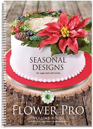 פרח פרו עלווה חורפית סיליקון עובש ועיצובים עונתיים ספר לסוכר אמני אמני מלאכה - מכיל 1 עובש וספר 1