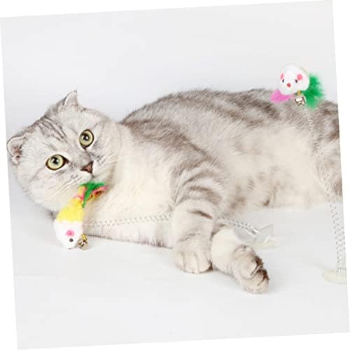 5 יחידות חתול עכברים צעצועי חתול צעצועי קטיפה חתול צעצועי חתול טיזר חתול אינטראקטיבי צעצועי חתול אימון צעצוע אביב להשמיע