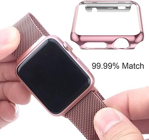 מקרה עבור Apple Watch Series 3 דקיק אולטרה-דק ציפוי פגוש מסגרת פגוש Iwatch Cover Cover Cover עבור Series Series 1 2