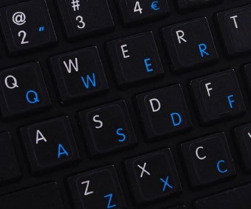 מק אנגלית-נורבגי שאינו שקוף מקלדת מדבקה על שחור רקע עבור מחשב נייד, שולחן עבודה ומחברת