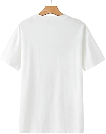 קיץ סתיו חולצה חולצת טי לנשים רך קומפי 2023 בגדי אופנה קצר שרוול צווארון עגול גרפי בראנץ ' חולצת טי
