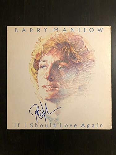 בארי מנילו חתום חתימה - תקליט אלבום ויניל LP - אם אני צריך לאהוב שוב